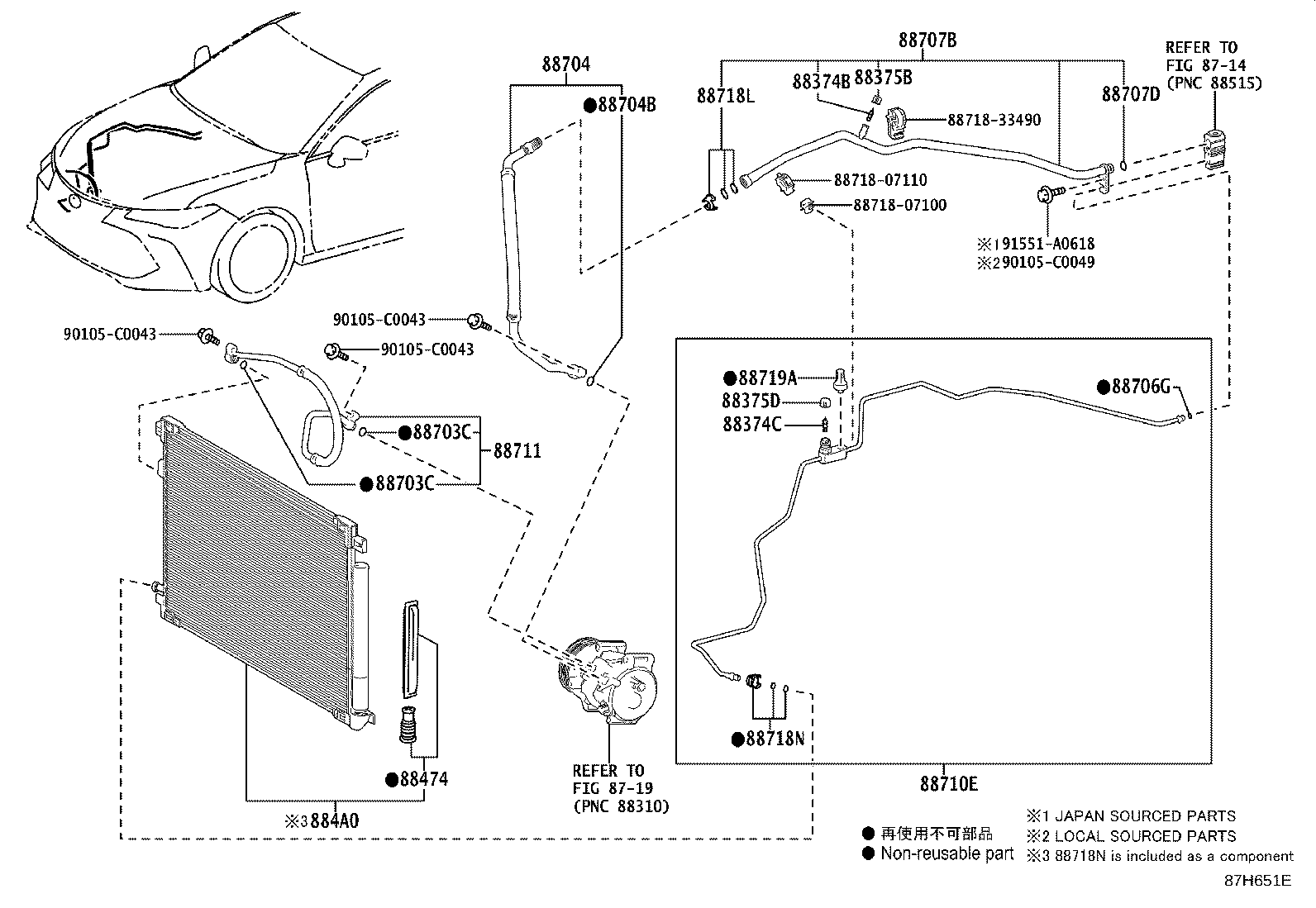 Exploded illustration 87H651E