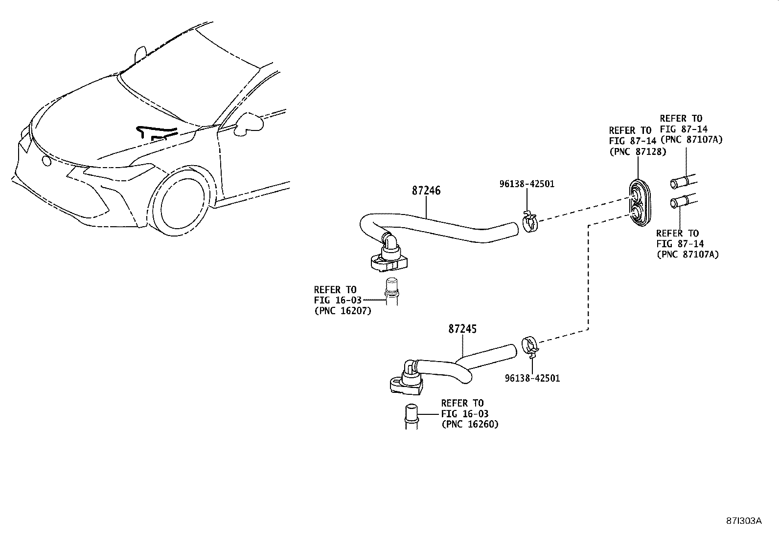 Exploded illustration 87I303A