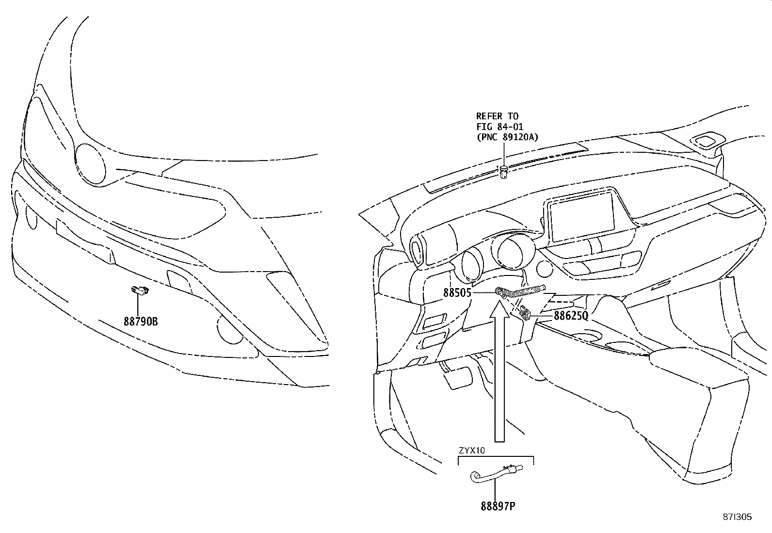 Exploded illustration 87I305