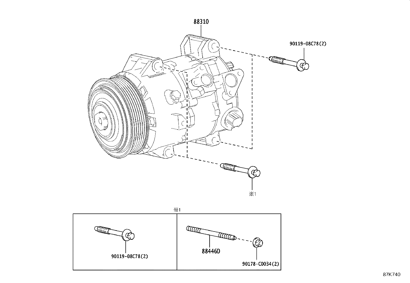 Exploded illustration 87K740