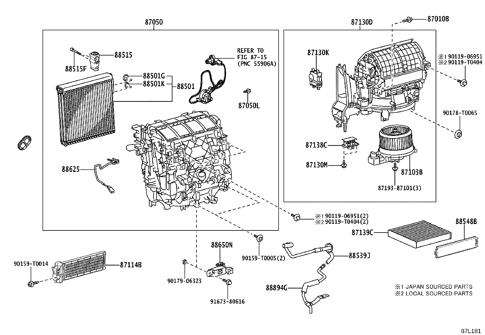 Exploded illustration 87L181