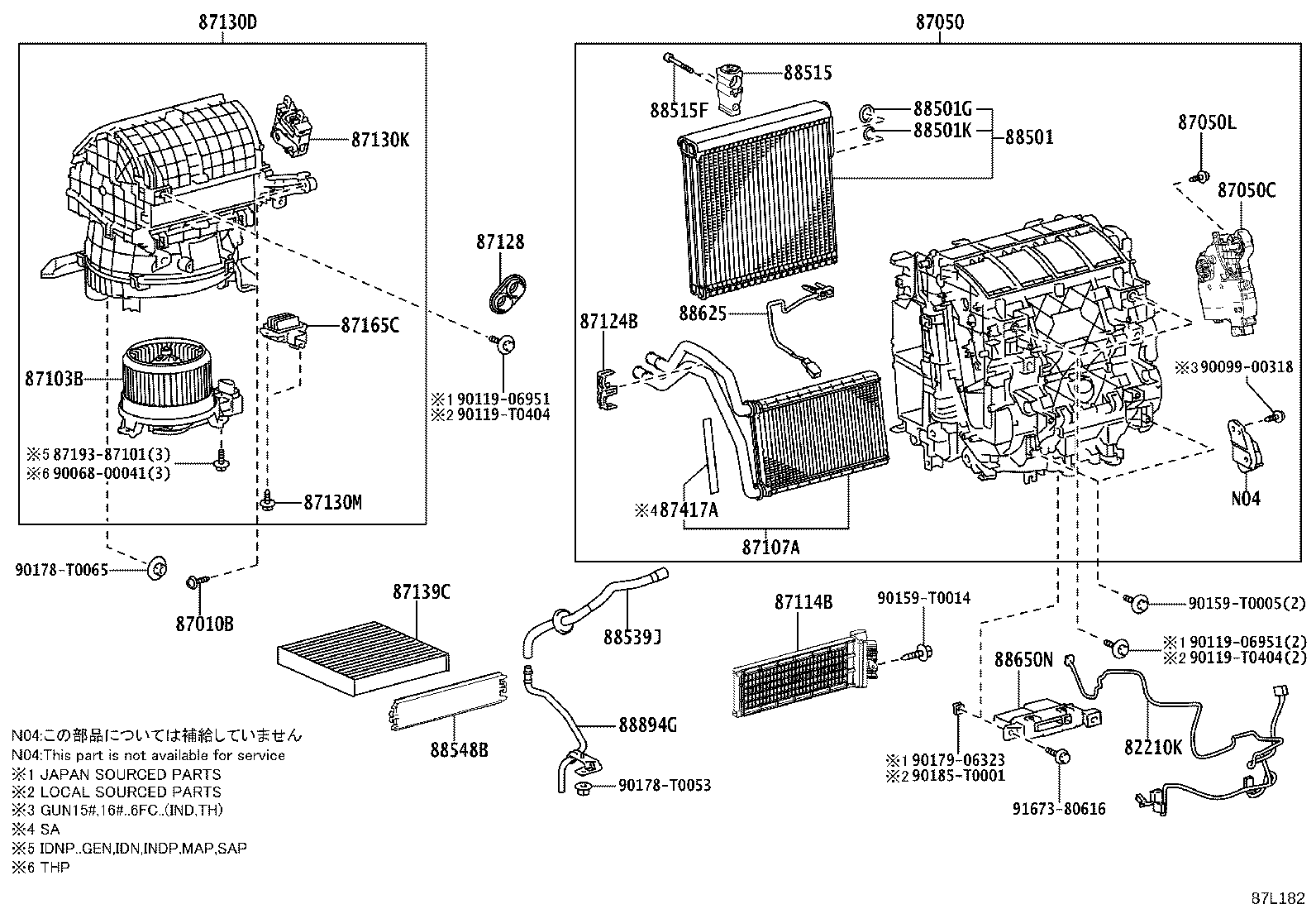 Exploded illustration 87L182