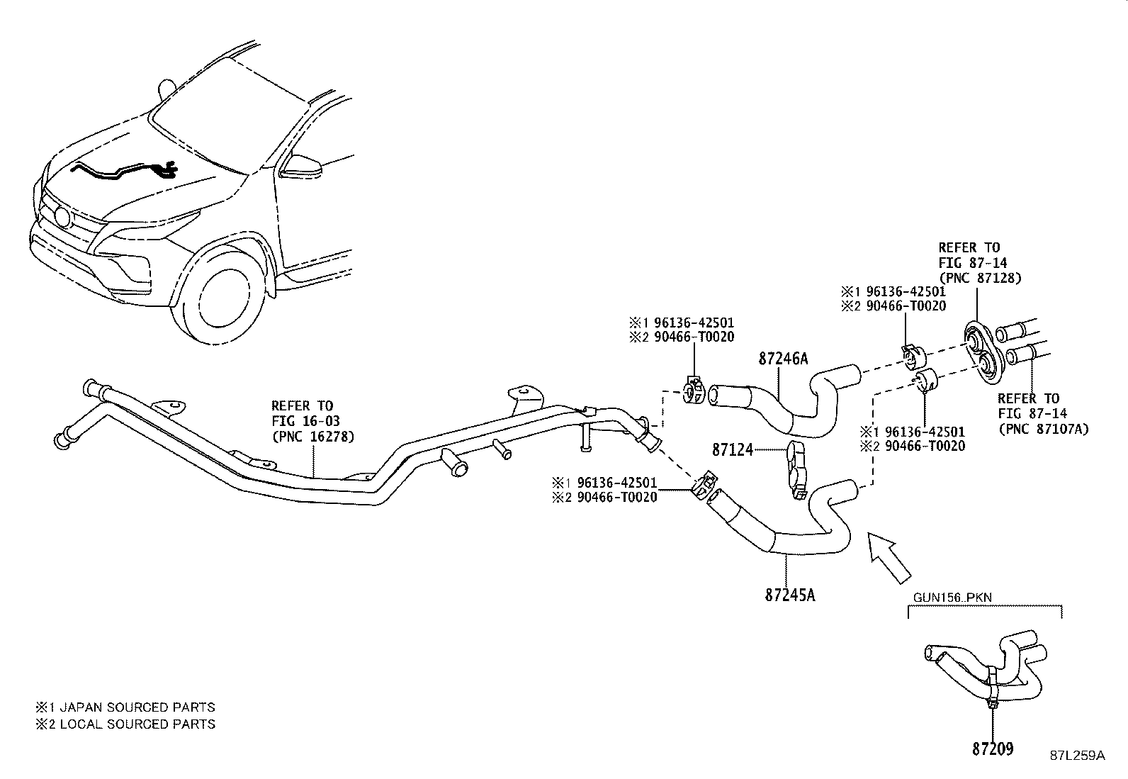 Exploded illustration 87L259A