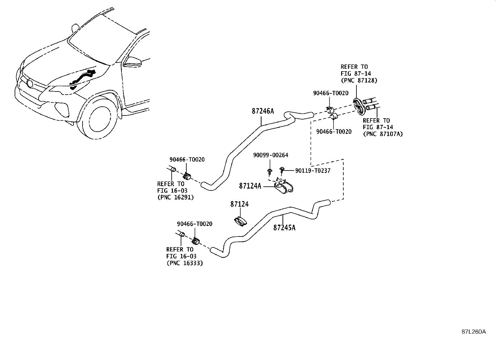 Exploded illustration 87L260A