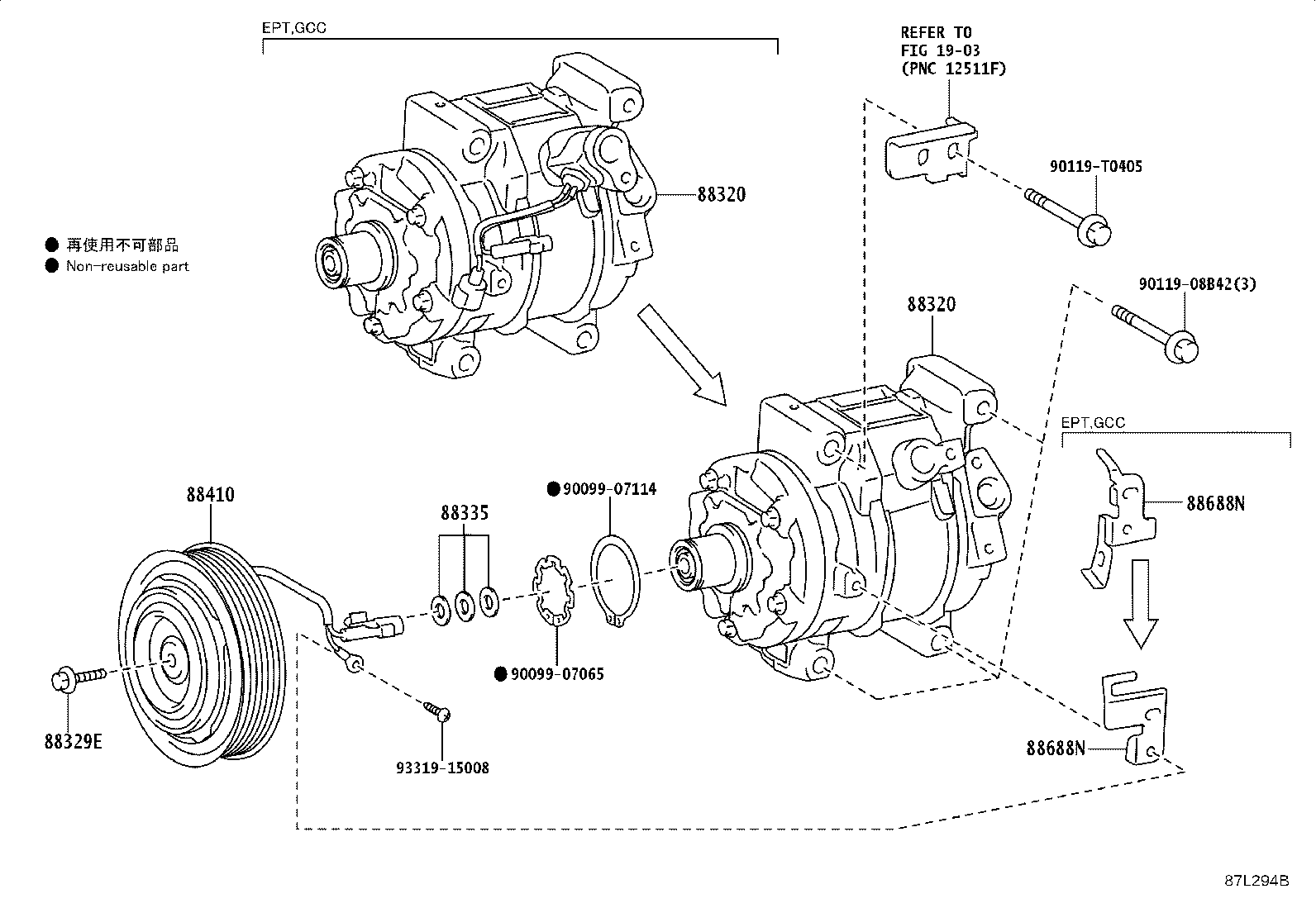 Exploded illustration 87L294B