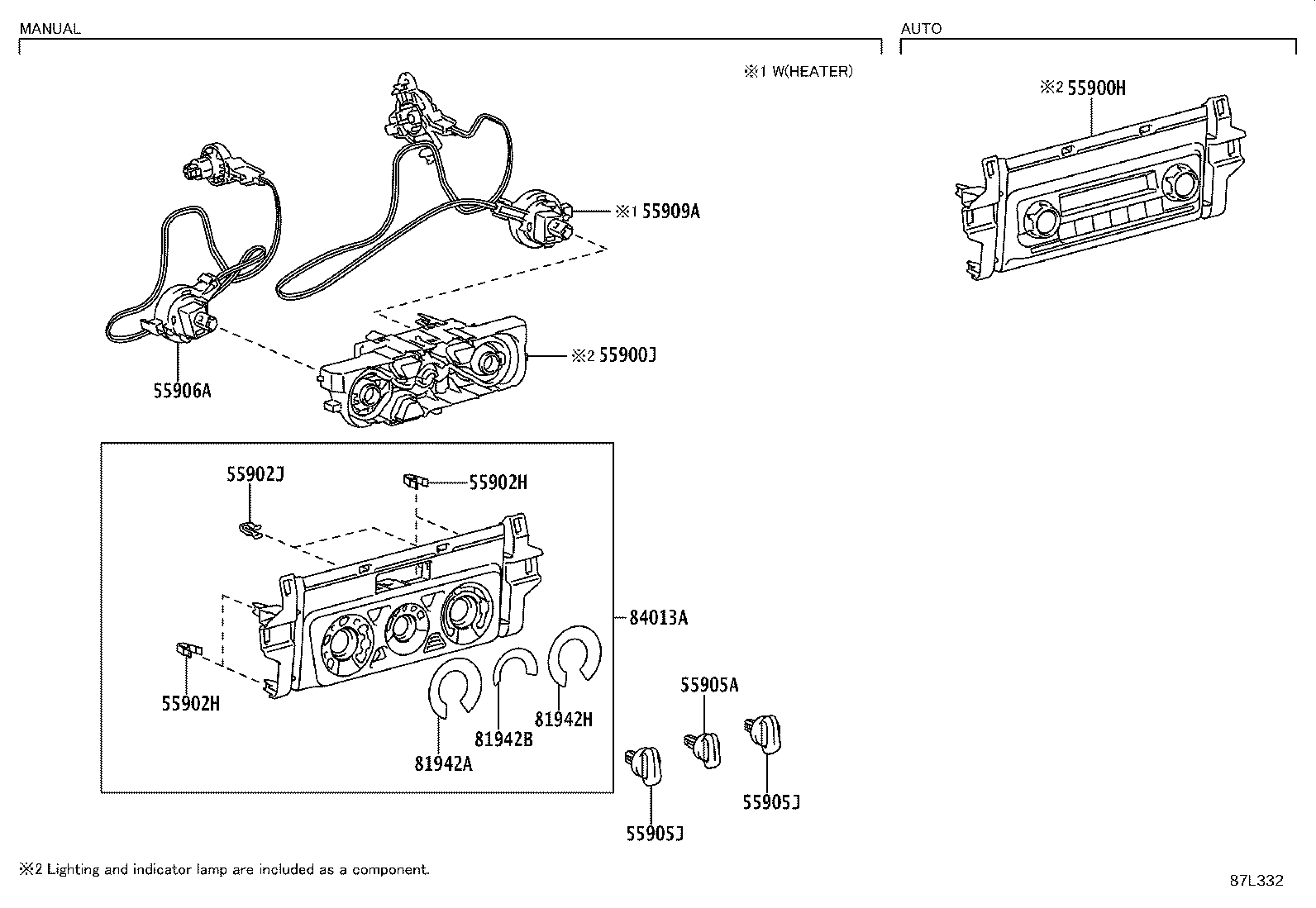 Exploded illustration 87L332