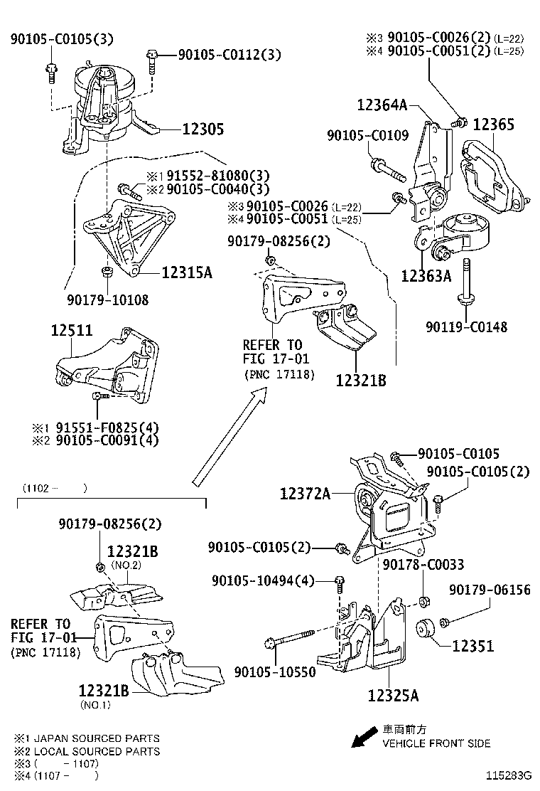 Exploded illustration 115283G