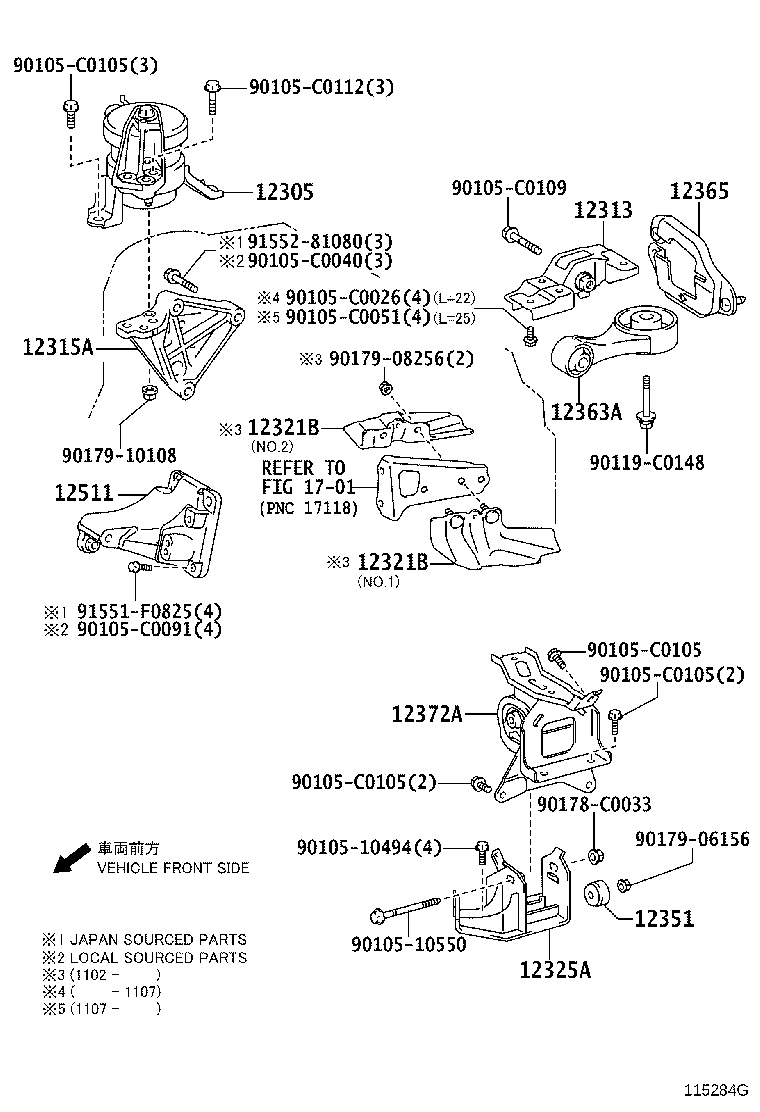 Exploded illustration 115284G