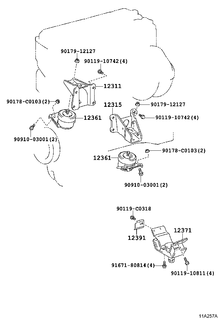 Exploded illustration 11A257A