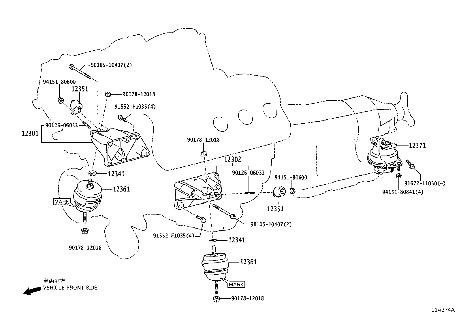 Exploded illustration 11A374A