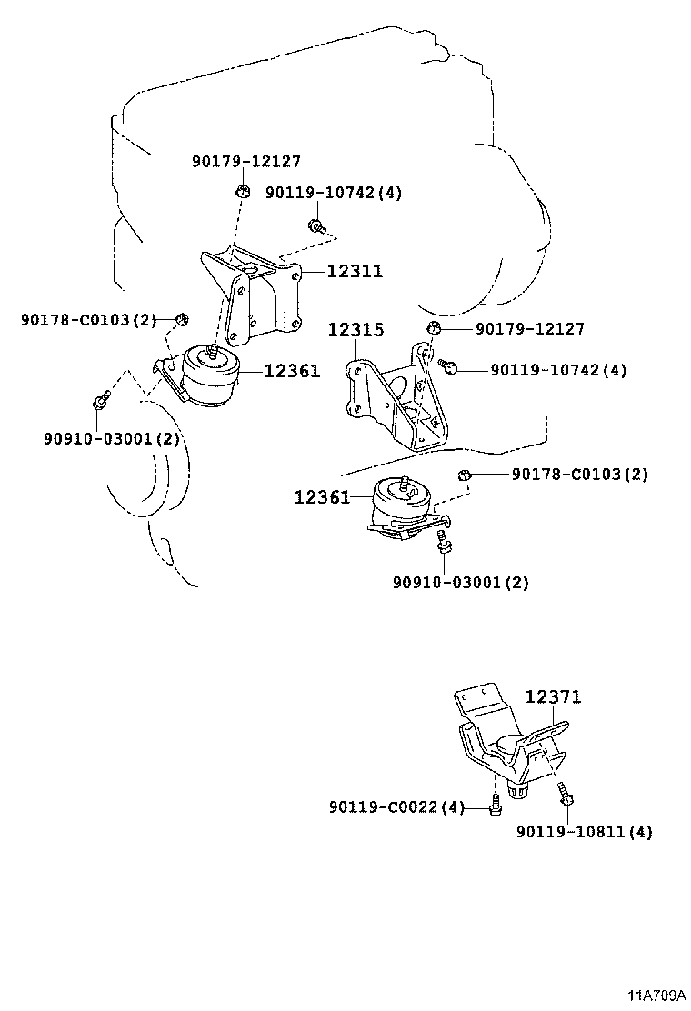 Exploded illustration 11A709A
