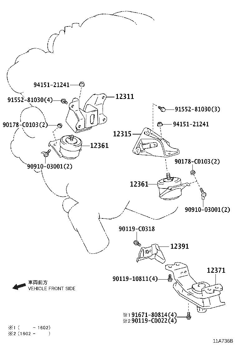 Exploded illustration 11A736B