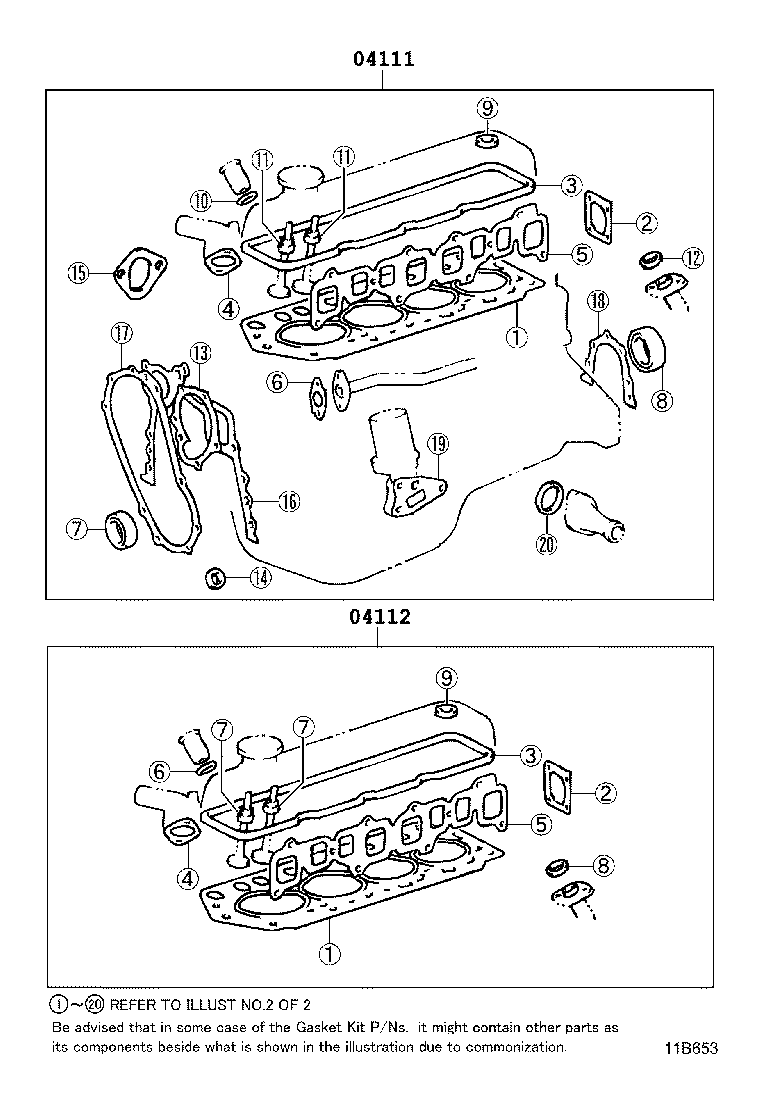 Exploded illustration 11B653