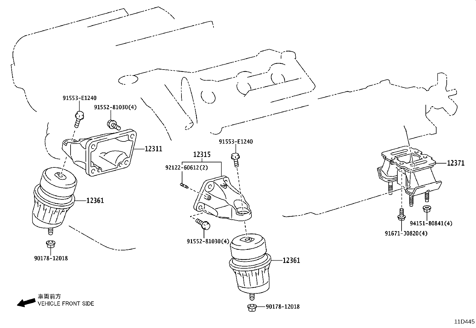 Exploded illustration 11D445
