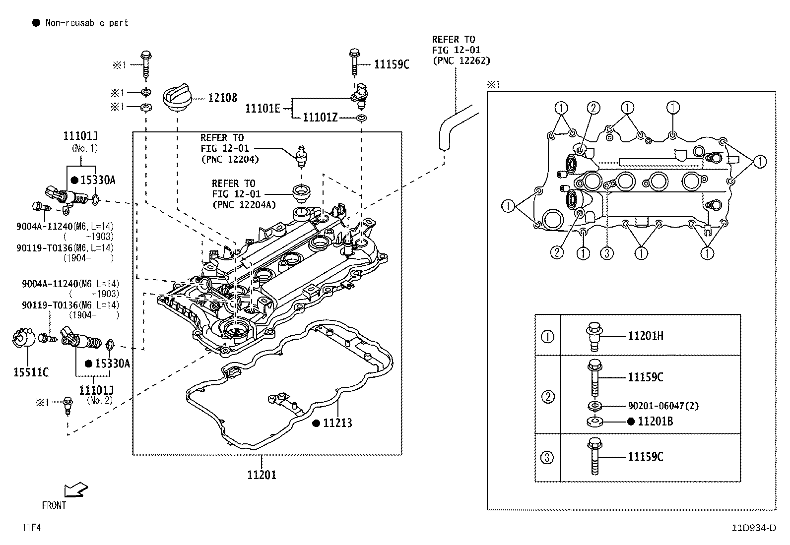 Exploded illustration 11D934D