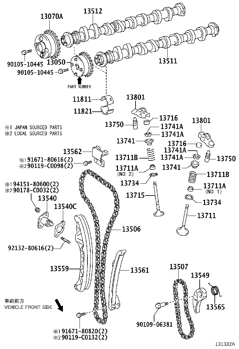 Exploded illustration 131332A