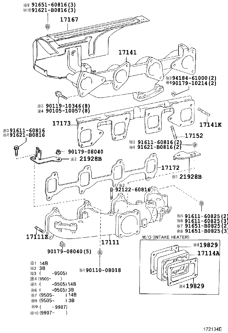 Exploded illustration 172134E