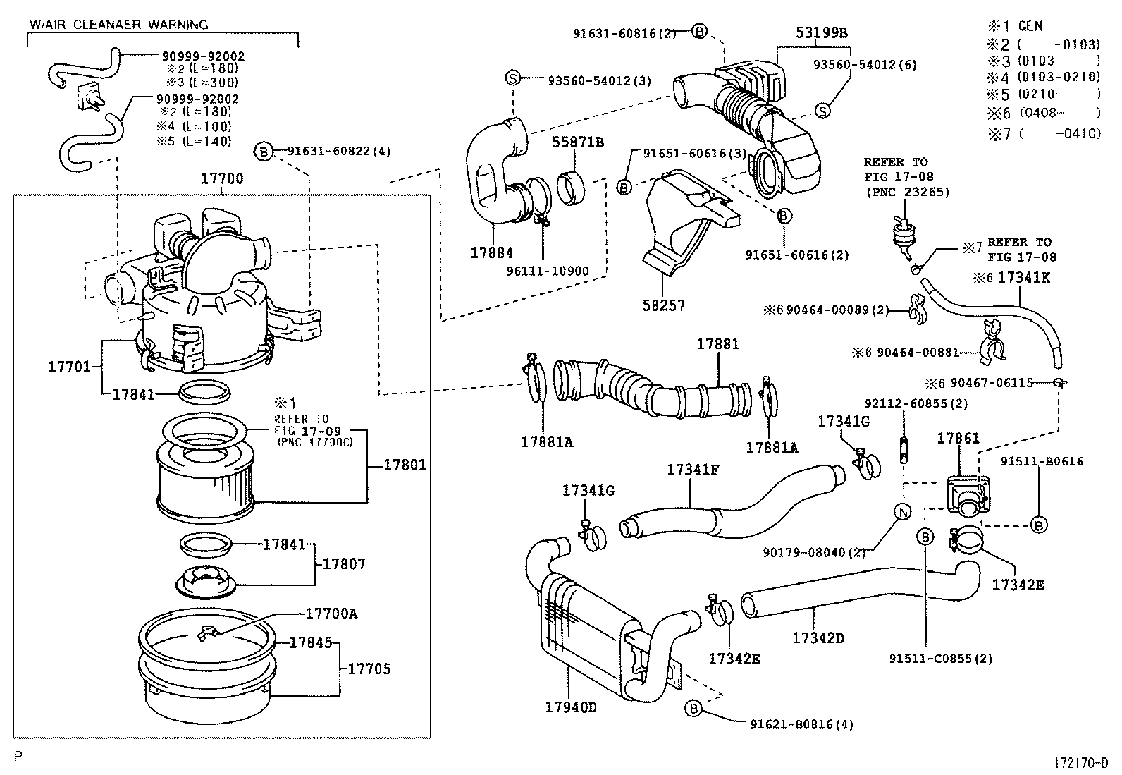 Exploded illustration 172170D