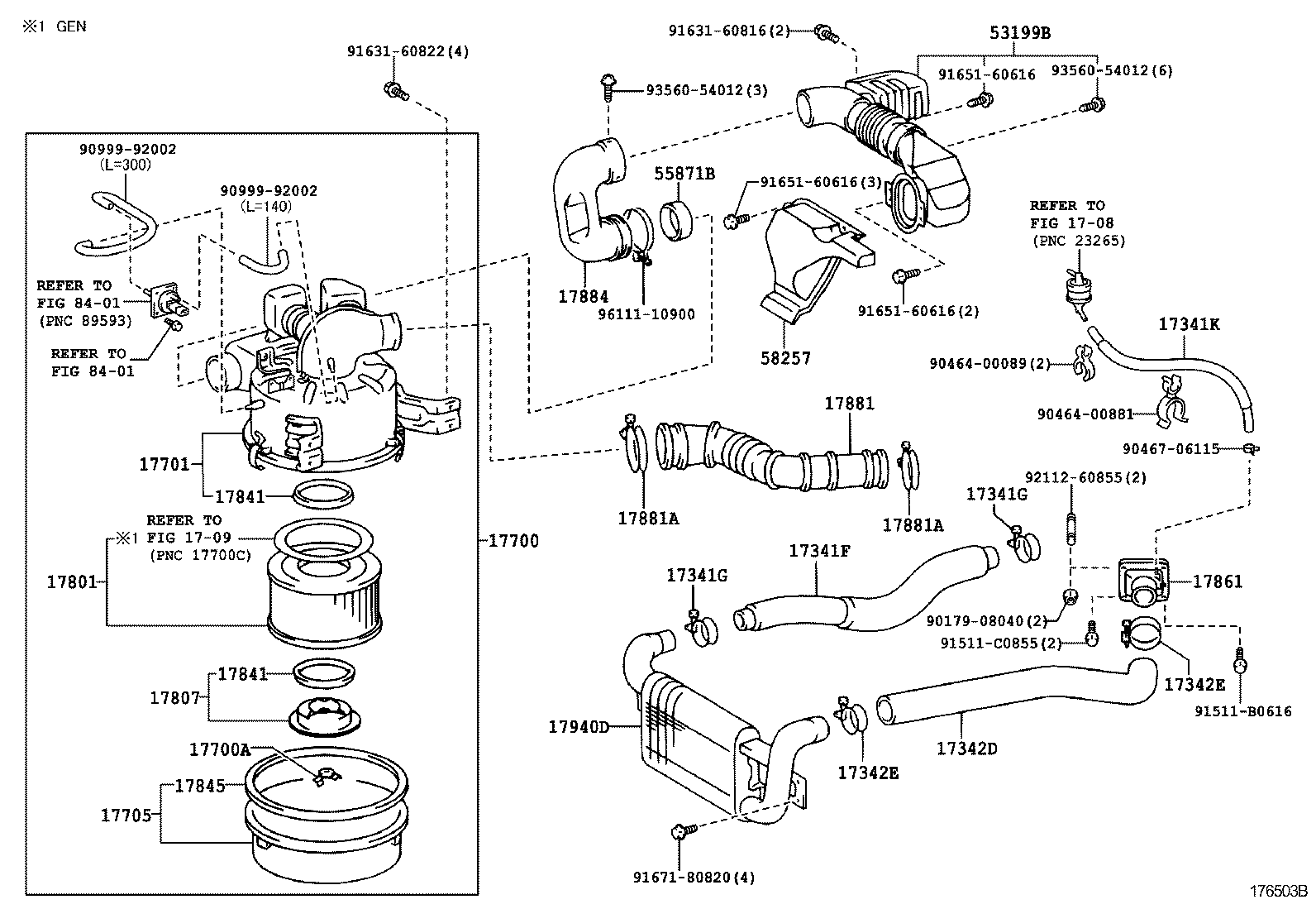 Exploded illustration 176503B