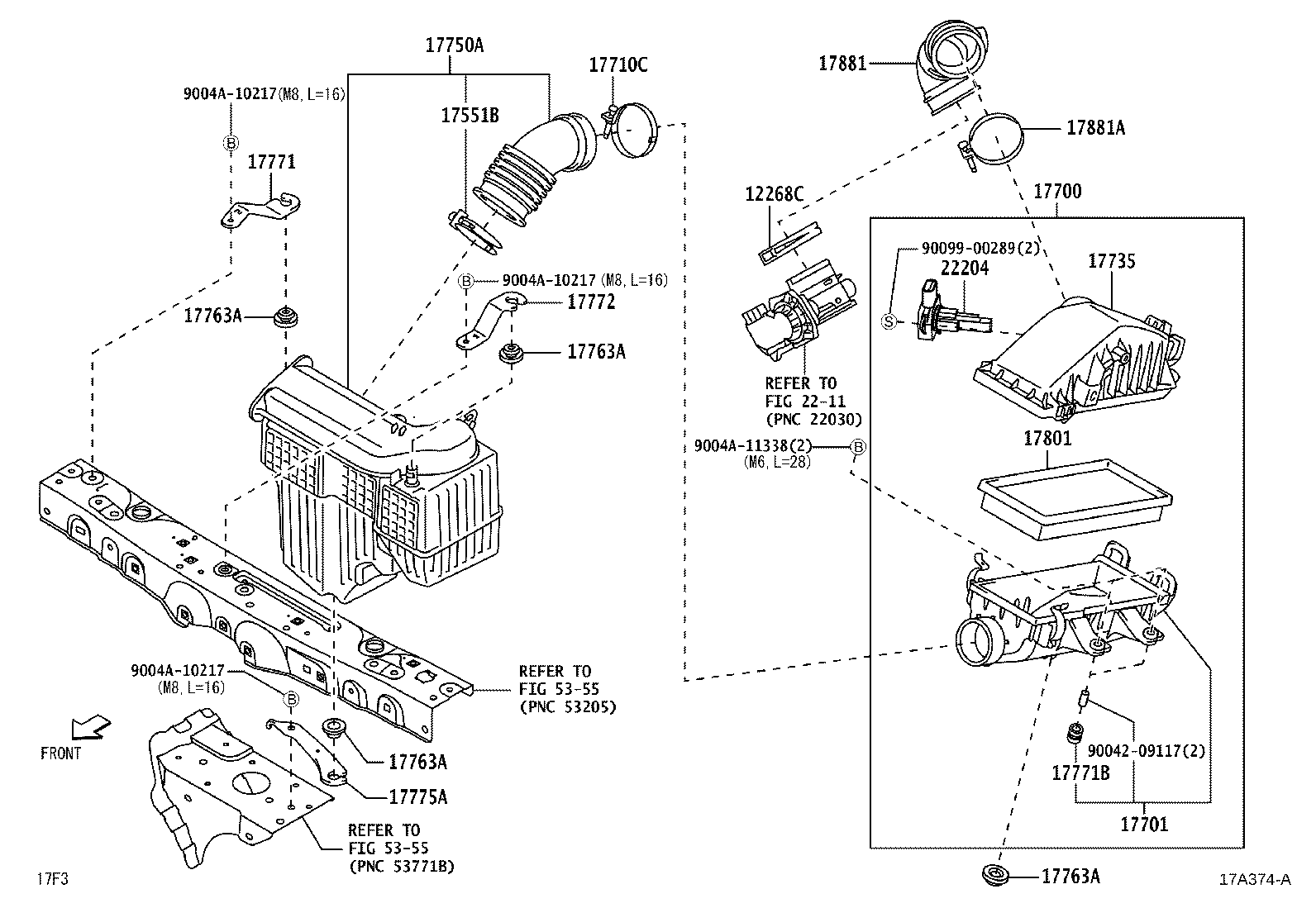 Exploded illustration 17A374A