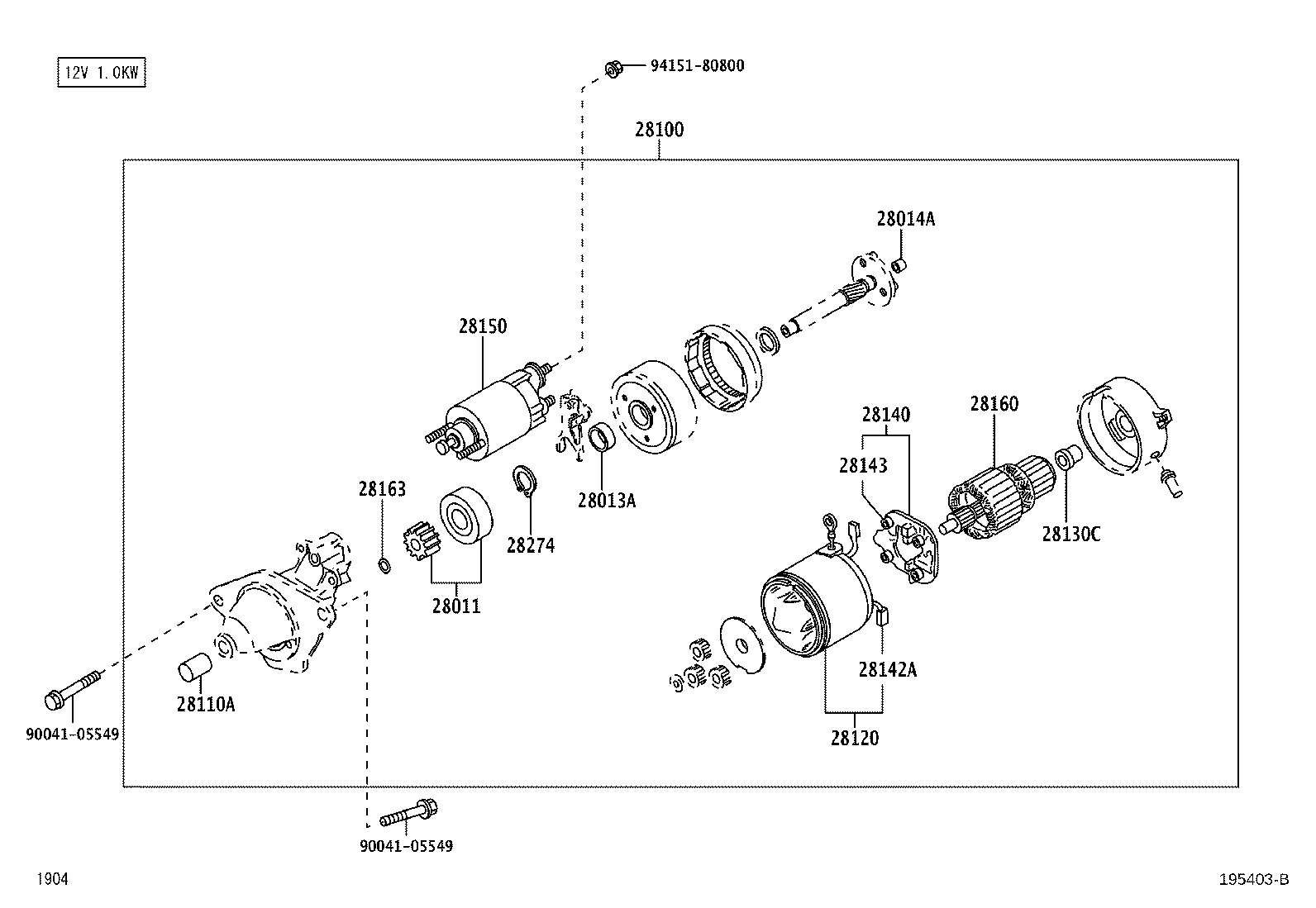 Exploded illustration 195403B