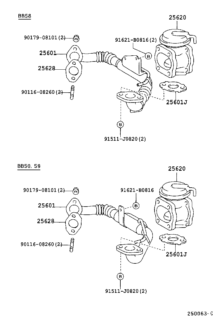 Exploded illustration 250063C