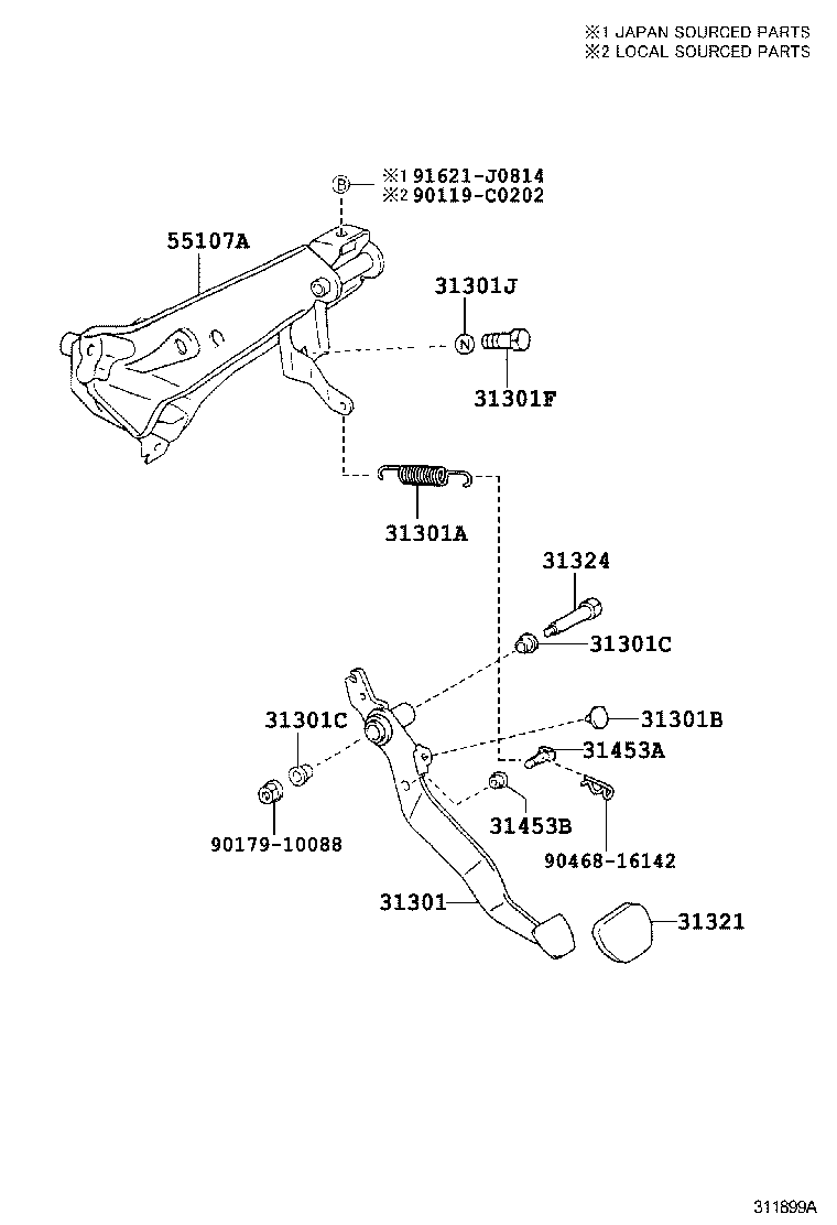 Exploded illustration 311899A