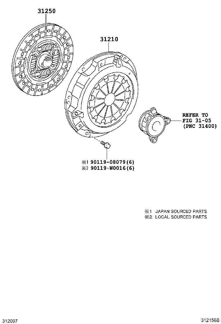 Exploded illustration 312156B