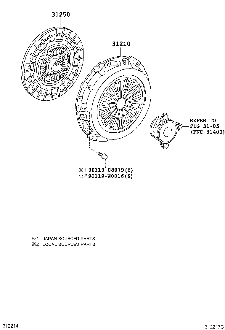 Exploded illustration 312217C