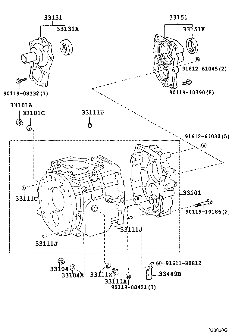 Exploded illustration 330800G