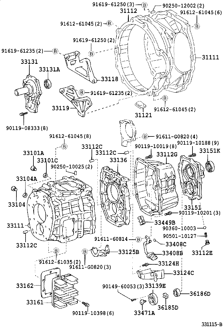 Exploded illustration 331115B