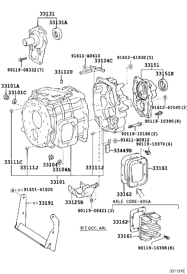 Exploded illustration 331121E
