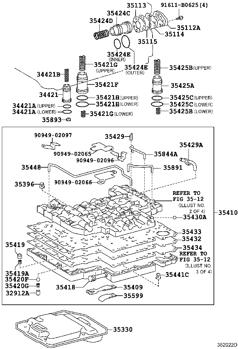 Exploded illustration 352022D