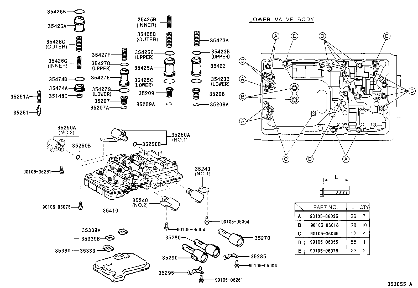 Exploded illustration 353055A