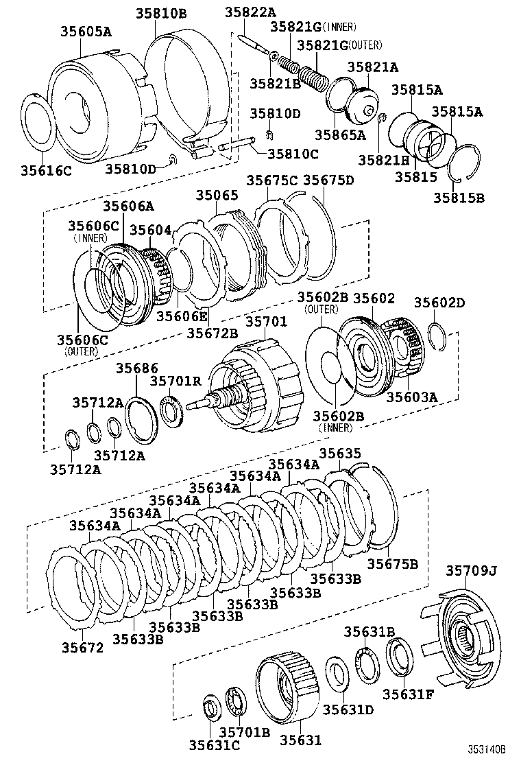 Exploded illustration 353140B