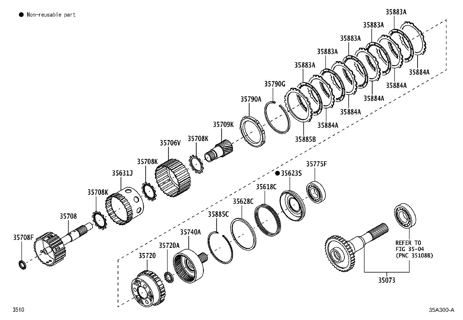 Exploded illustration 35A300A