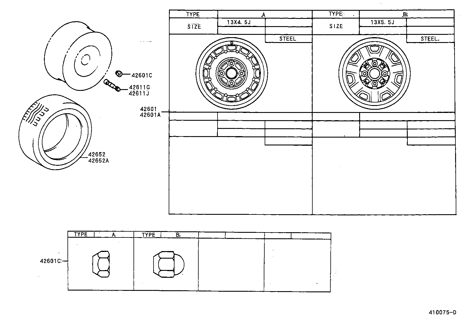 Exploded illustration 410075D