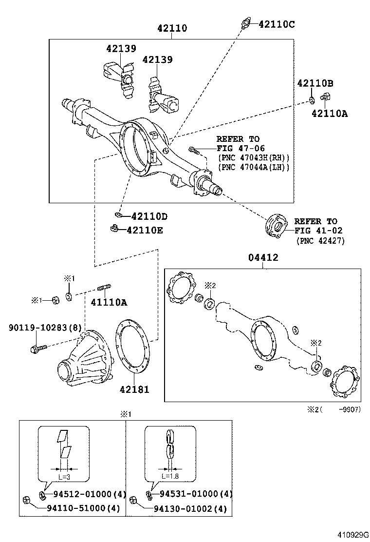 Exploded illustration 410929G