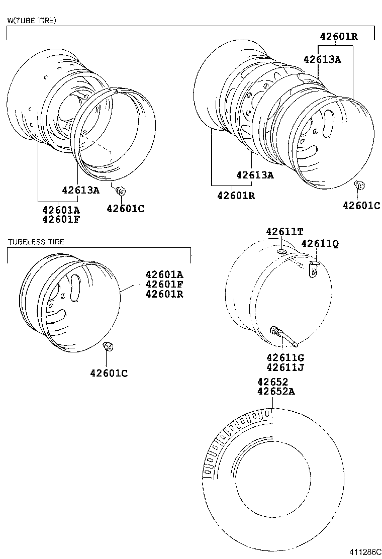 Exploded illustration 411286C