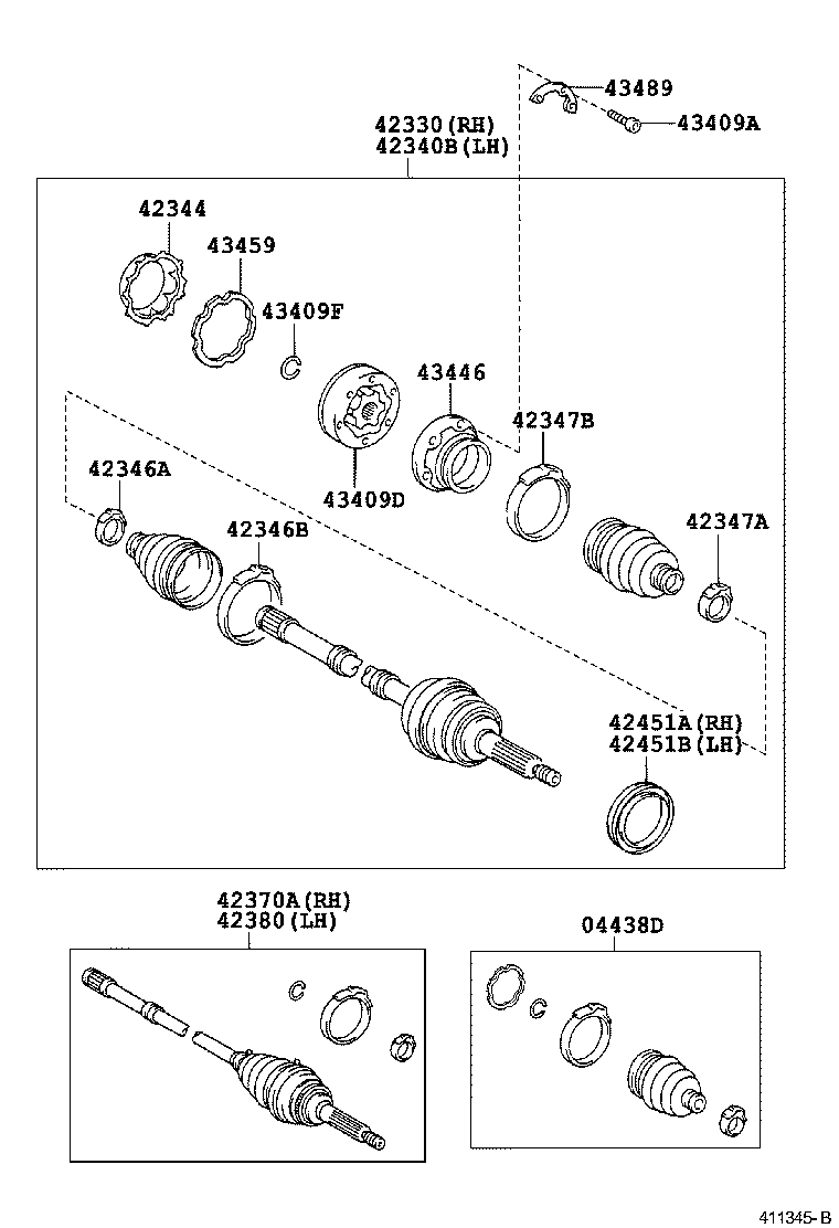 Exploded illustration 411345B