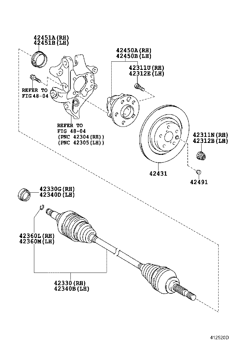 Exploded illustration 412520D