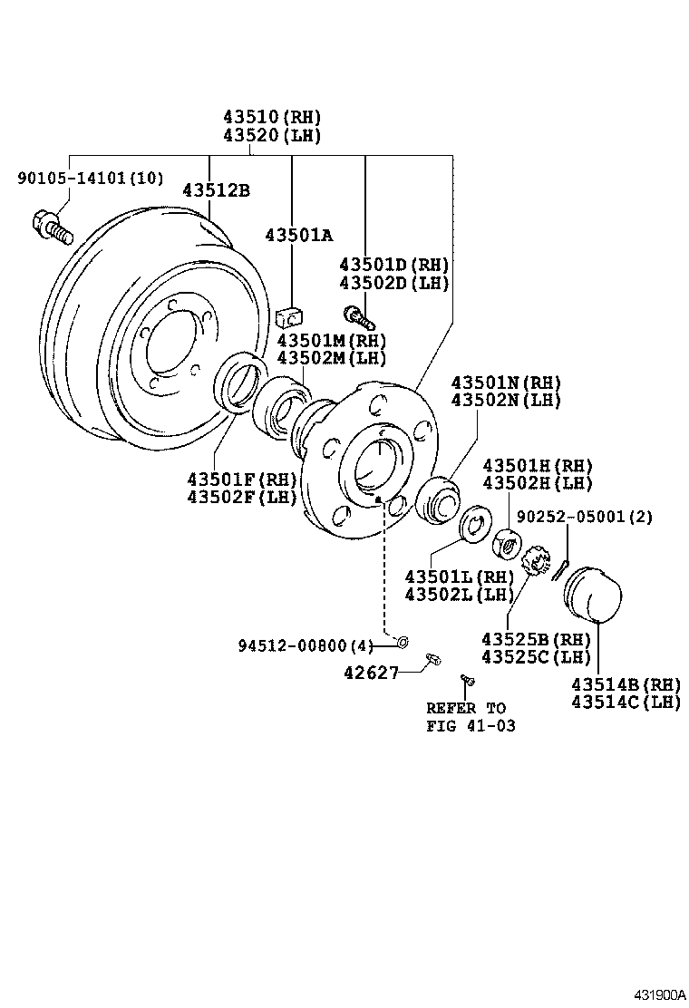 Exploded illustration 431900A