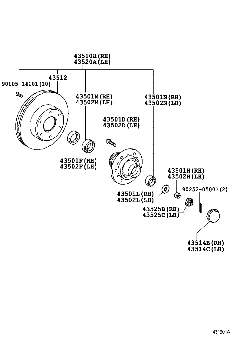 Exploded illustration 431901A