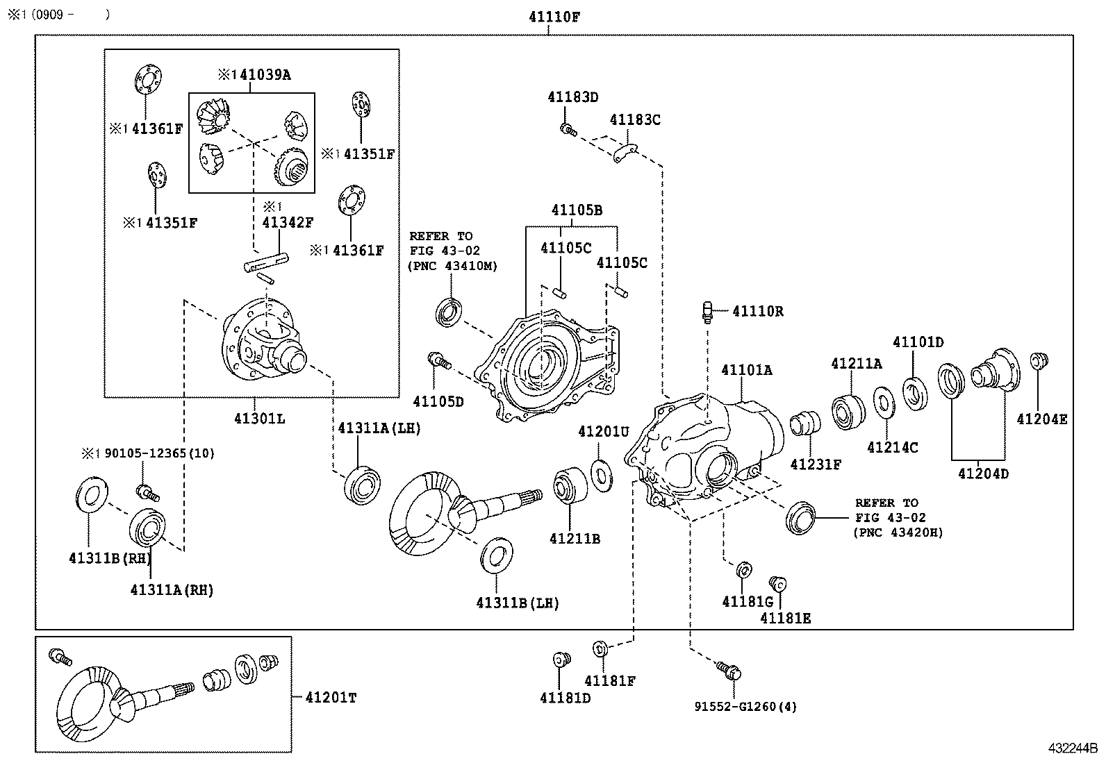 Exploded illustration 432244B