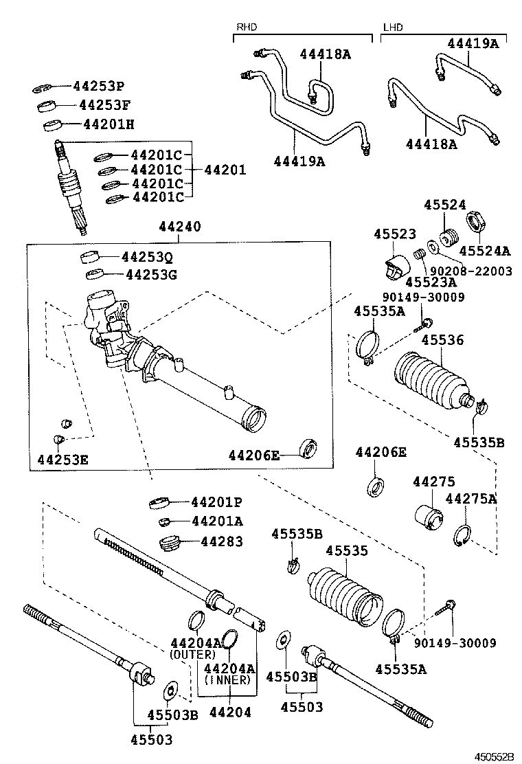 Exploded illustration 450552B