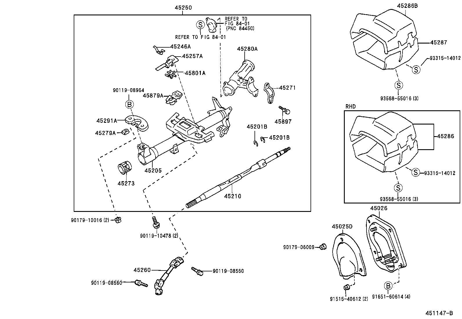 Exploded illustration 451147B