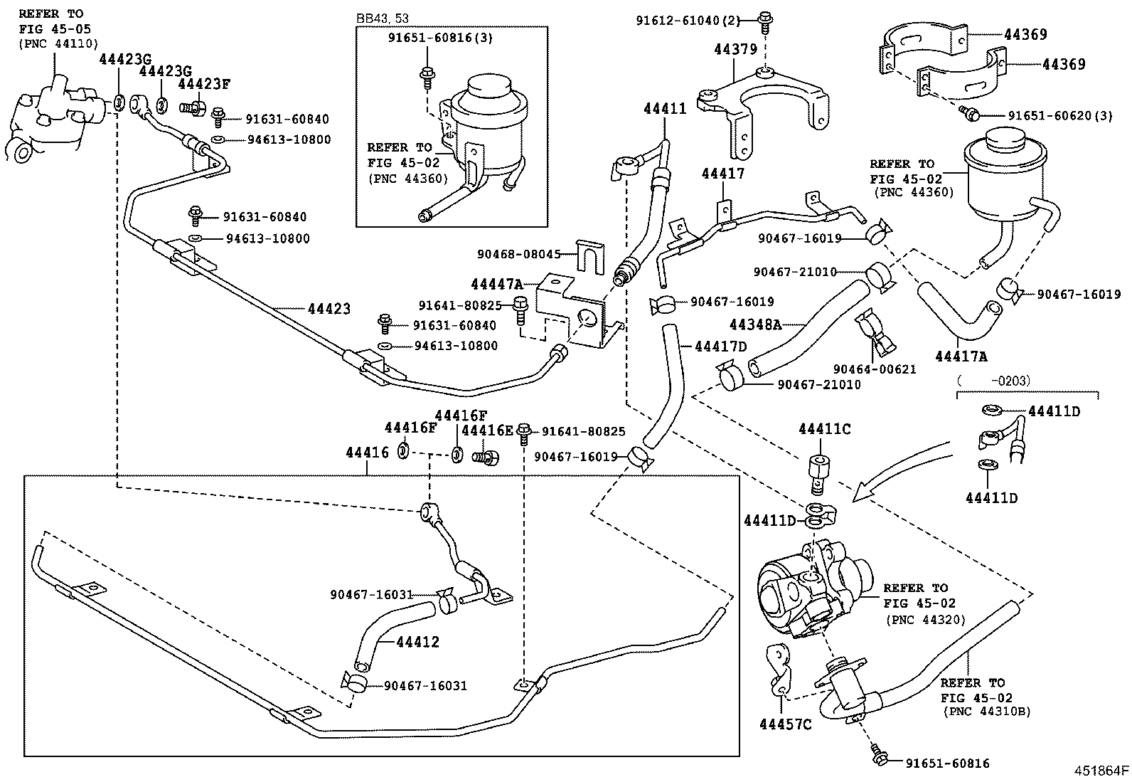 Exploded illustration 451864F