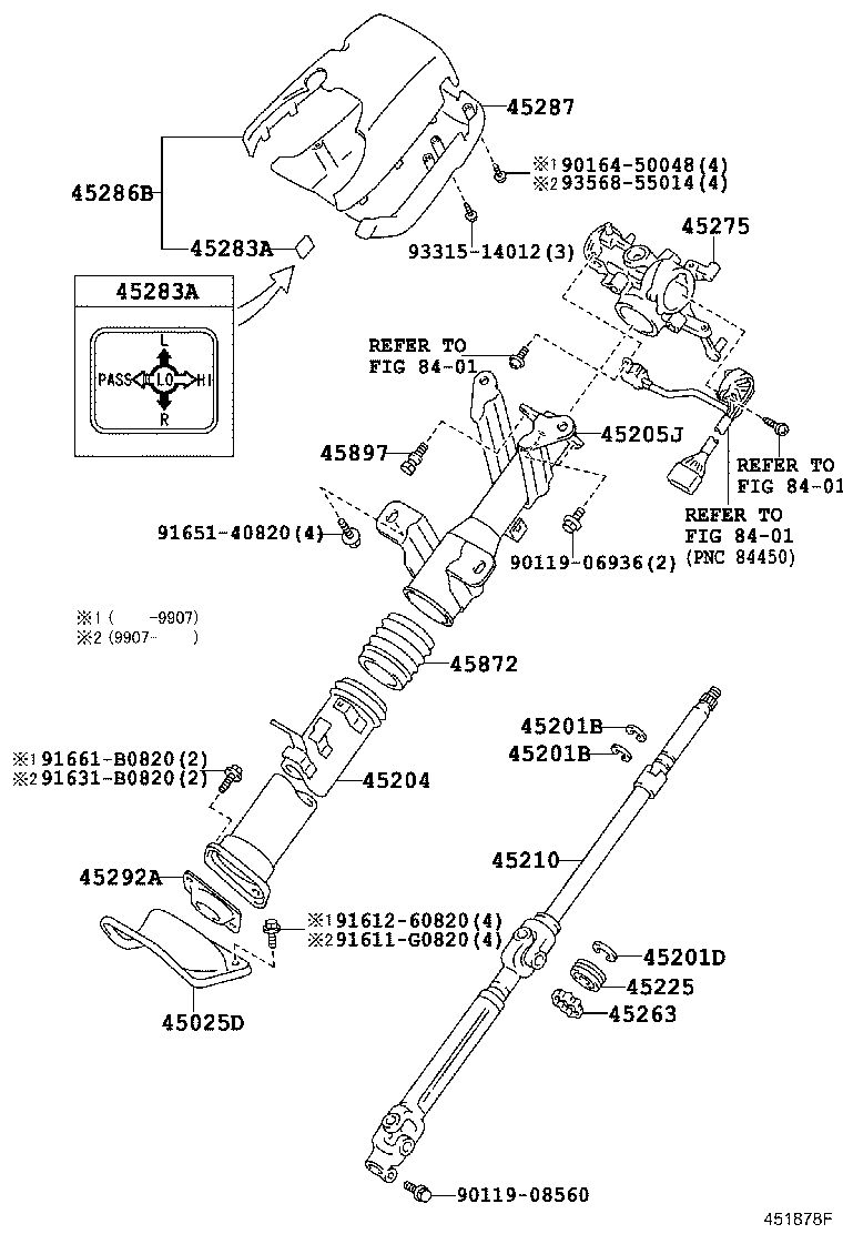 Exploded illustration 451878F