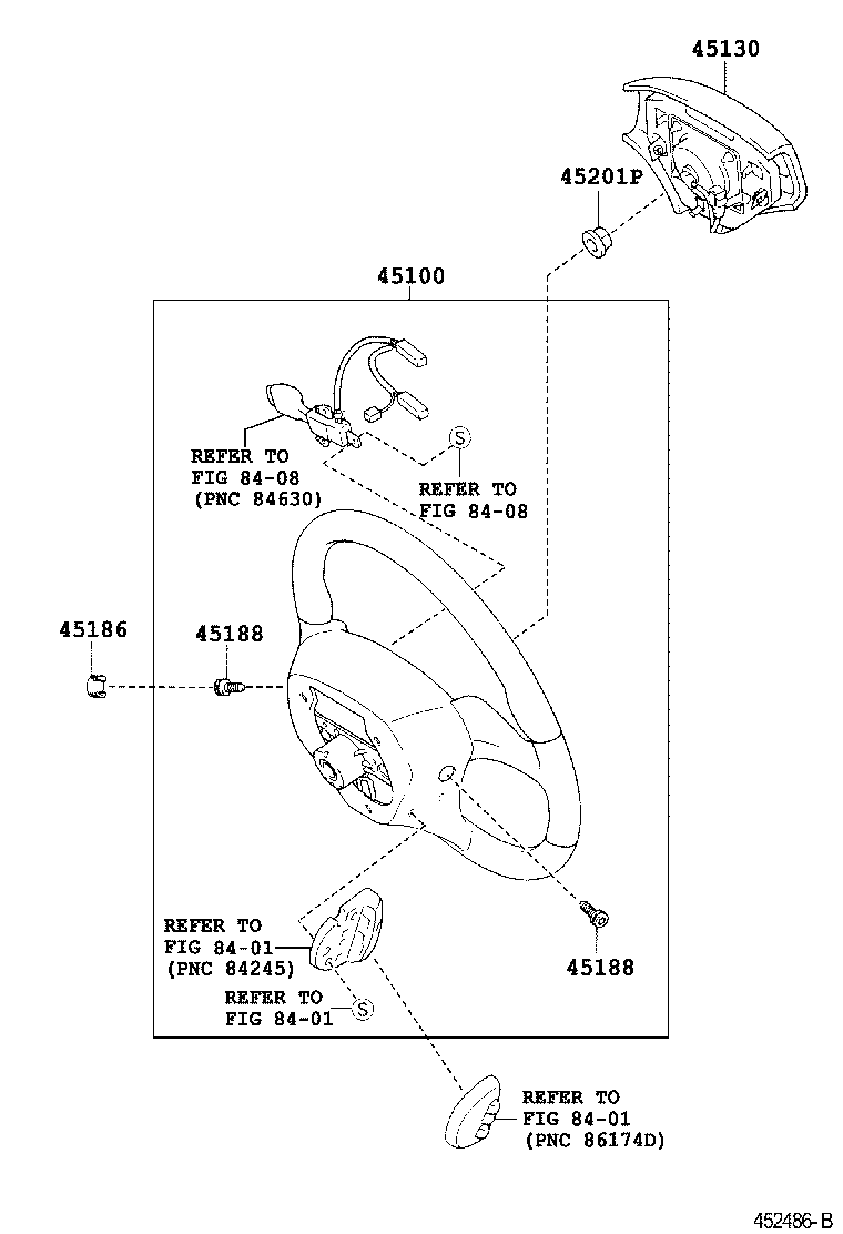 Exploded illustration 452486B