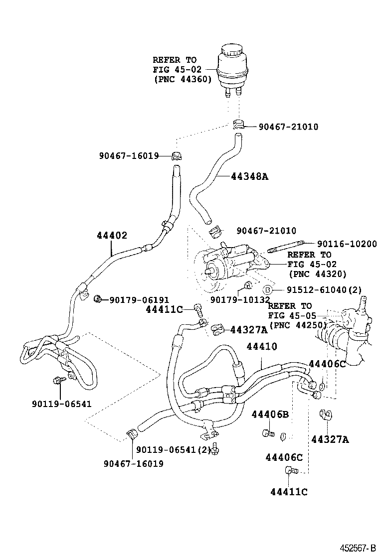 Exploded illustration 452567B